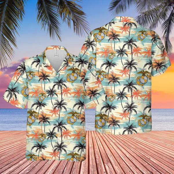 Hawaiian shirt - Marine